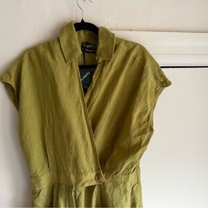 Blank NYC Khaki Button-Up Shirt Dress NWT